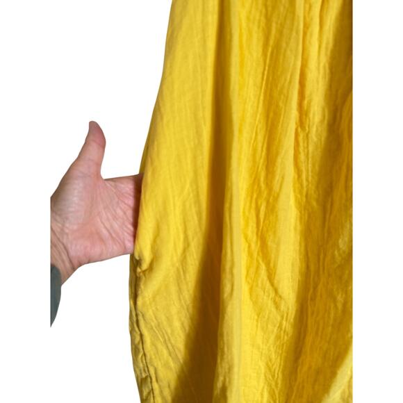 Time and Tru Women's Sleeveless Ruffle Cotton Pullover Mini Dress Size XL Yellow - Picture 4 of 8